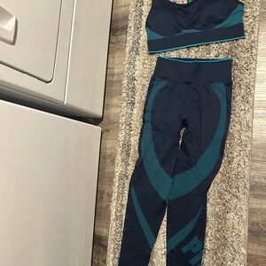 Blue and Teal Activewear Set